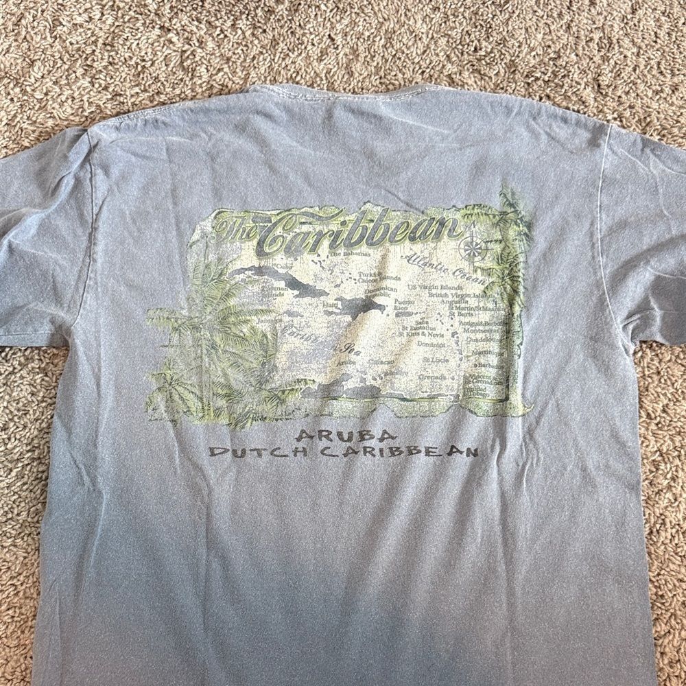 Blue Caribbean aruba Graphic Men's Shirt - Picture 1 of 3